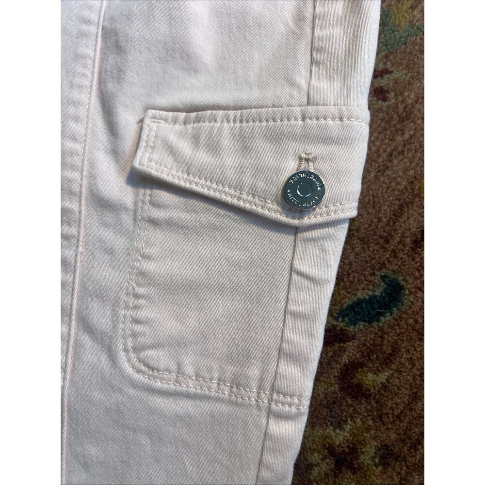 White House Black Market Blush Pink Mid Rise Skinny Cargo Pant Stretch Utility 6 - Picture 5 of 13